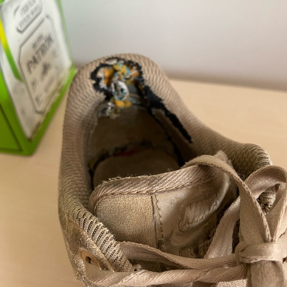 Nike Air Force 1s 7.5 Nude Suede - Picture 4 of 6